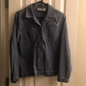 Blueish grey button down jacket